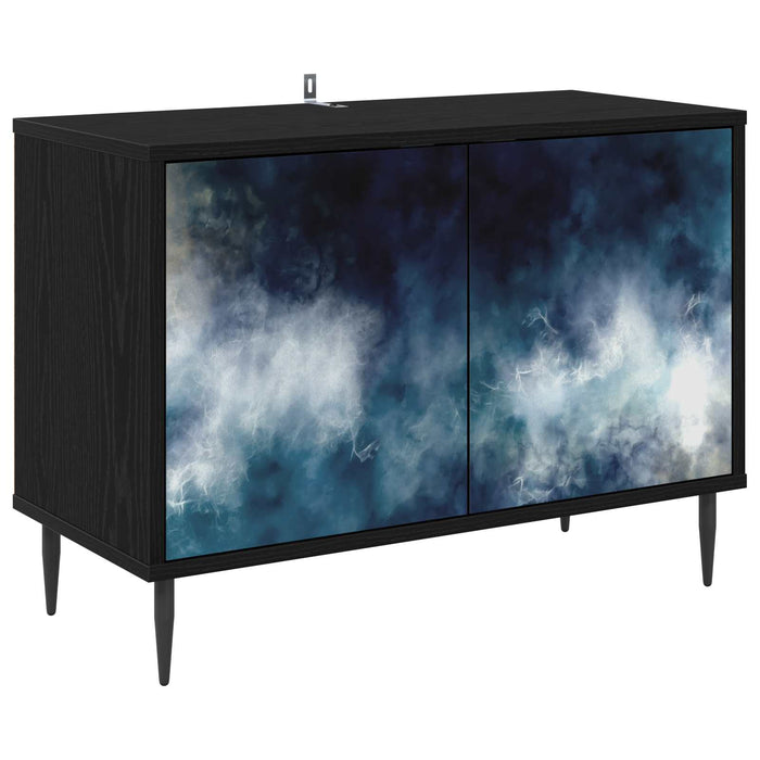 Cabinet TV RAALTE 69 x 33 x 50,5 cm Stejar Negru Lemn prelucrat WALTI