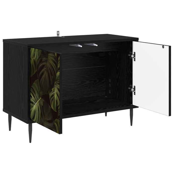 Cabinet TV ELBURG 69 x 33 x 50,5 cm Stejar Negru Lemn prelucrat WALTI