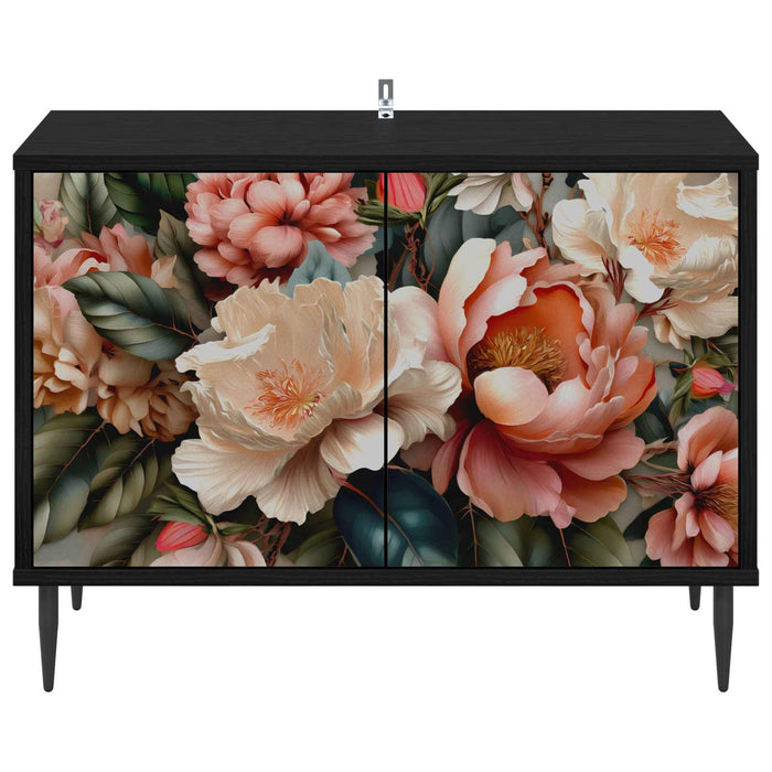 Cabinet TV BORNE 69 x 33 x 50,5 cm Stejar Negru Lemn prelucrat WALTI