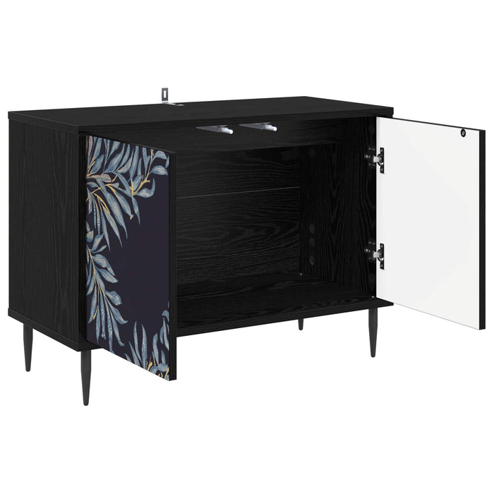 Cabinet TV DOKKUM 69 x 33 x 50,5 cm Stejar Negru Lemn prelucrat WALTI