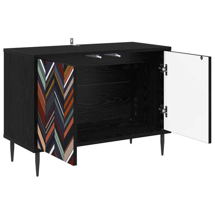 Cabinet TV OMMEN 69 x 33 x 50,5 cm Stejar Negru Lemn prelucrat WALTI