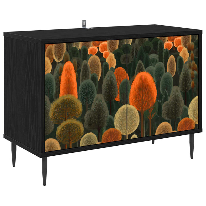 Cabinet TV ZAANDAM 69 x 33 x 50,5 cm Stejar Negru WALTI