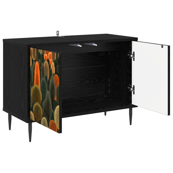 Cabinet TV ZAANDAM 69 x 33 x 50,5 cm Stejar Negru WALTI