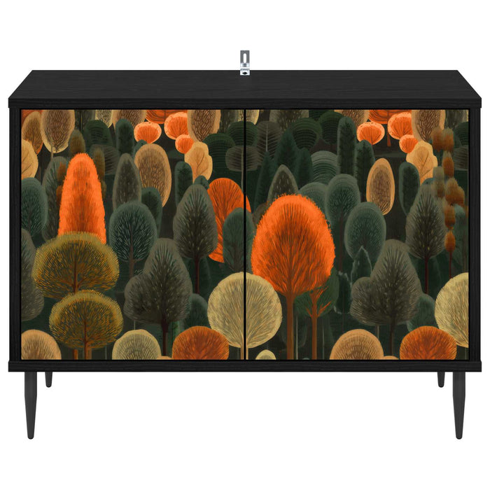 Cabinet TV ZAANDAM 69 x 33 x 50,5 cm Stejar Negru WALTI
