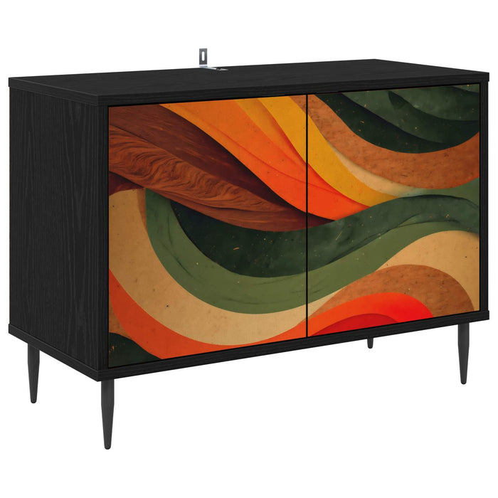 Cabinet TV BONN 69 x 33 x 50,5 cm Stejar Negru Lemn prelucrat WALTI