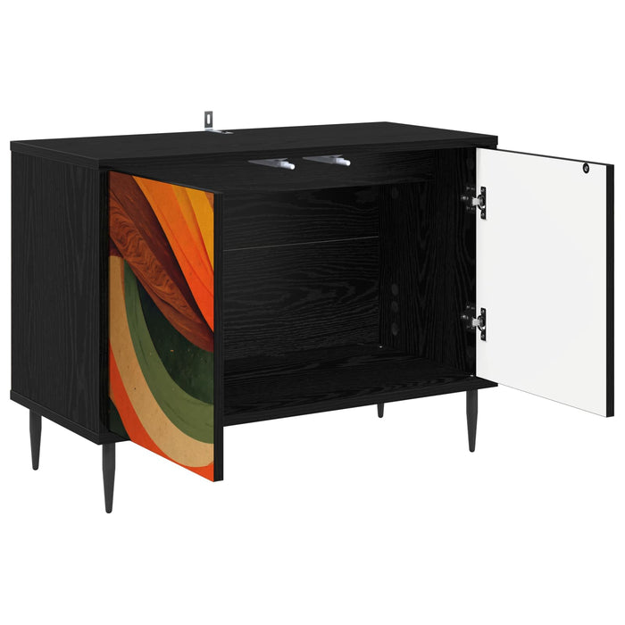 Cabinet TV BONN 69 x 33 x 50,5 cm Stejar Negru Lemn prelucrat WALTI