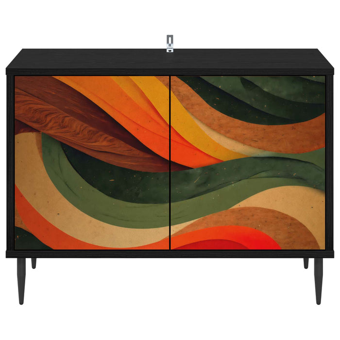 Cabinet TV BONN 69 x 33 x 50,5 cm Stejar Negru Lemn prelucrat WALTI