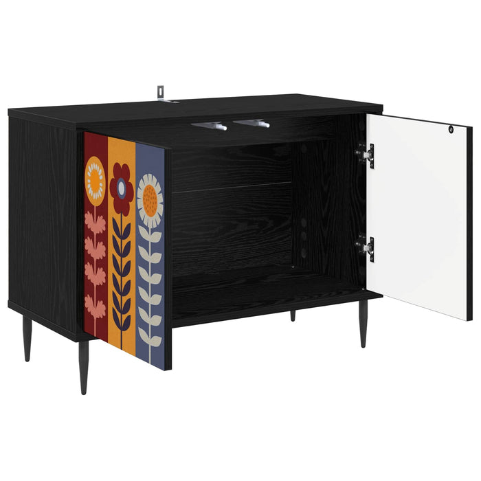 Cabinet TV ESSEN 69 x 33 x 50,5 cm Stejar Negru Lemn prelucrat WALTI