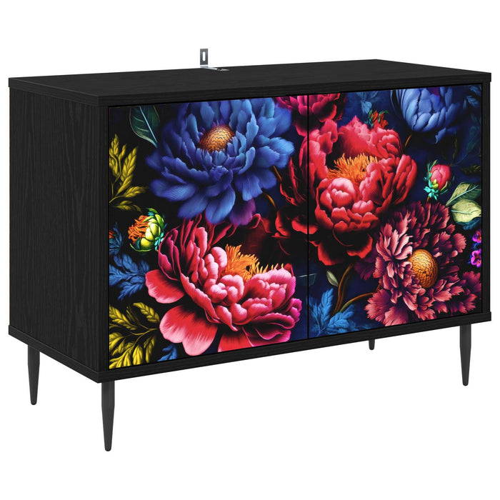 Cabinet TV KIEL 69 x 33 x 50,5 cm Stejar Negru Lemn prelucrat WALTI