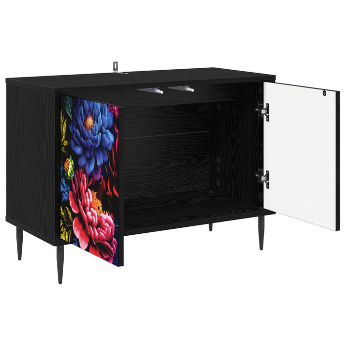 Cabinet TV KIEL 69 x 33 x 50,5 cm Stejar Negru Lemn prelucrat WALTI