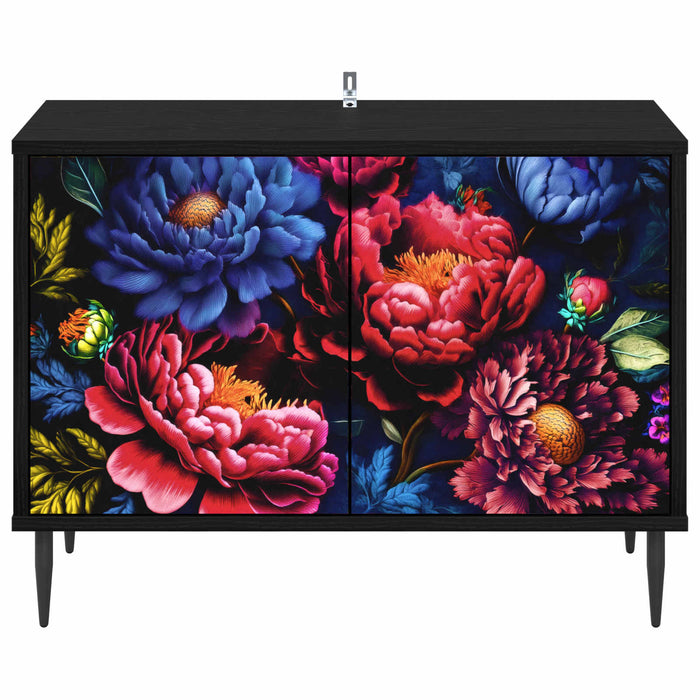 Cabinet TV KIEL 69 x 33 x 50,5 cm Stejar Negru Lemn prelucrat WALTI