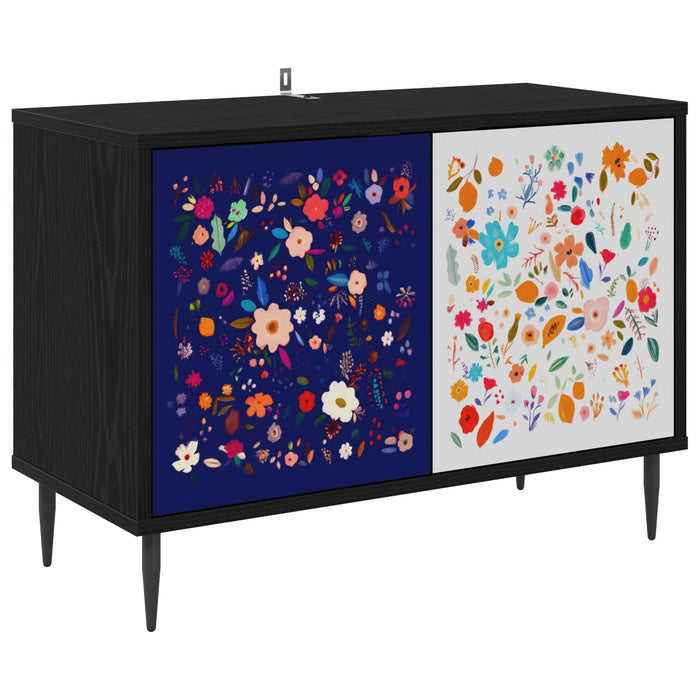 Cabinet TV MAINZ 69 x 33 x 50,5 cm Stejar Negru Lemn prelucrat WALTI