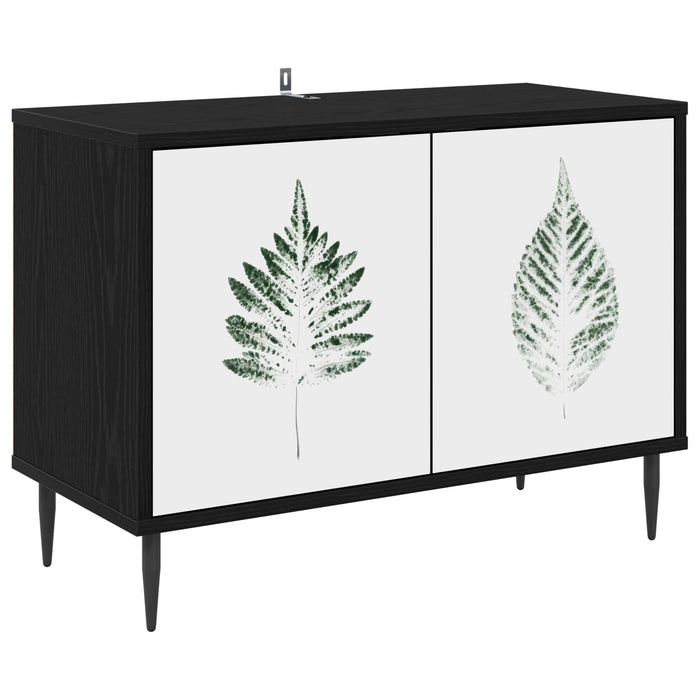 Cabinet TV HANAU 69 x 33 x 50,5 cm Stejar Negru Lemn prelucrat WALTI