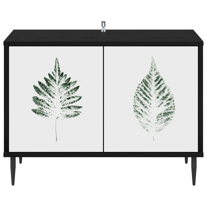 Cabinet TV HANAU 69 x 33 x 50,5 cm Stejar Negru Lemn prelucrat WALTI