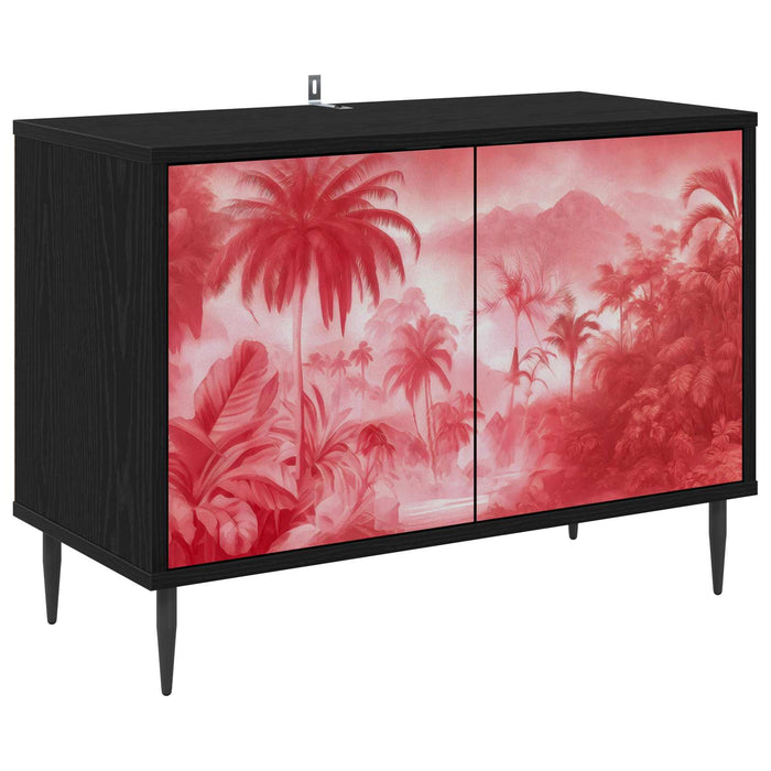 Cabinet TV AACHEN 69 x 33 x 50,5 cm Stejar Negru Lemn prelucrat WALTI