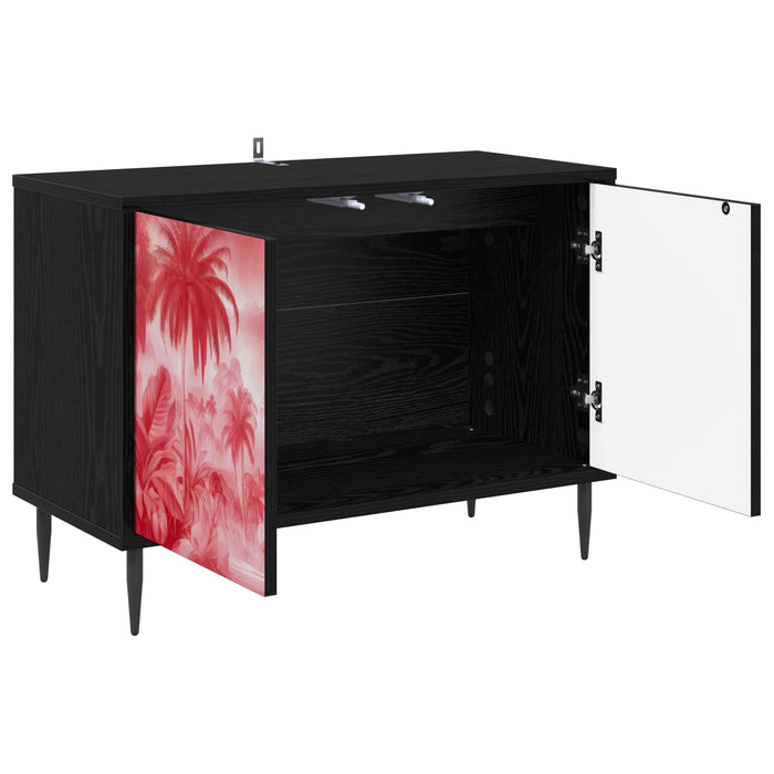 Cabinet TV AACHEN 69 x 33 x 50,5 cm Stejar Negru Lemn prelucrat WALTI