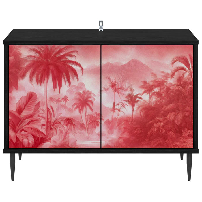 Cabinet TV AACHEN 69 x 33 x 50,5 cm Stejar Negru Lemn prelucrat WALTI