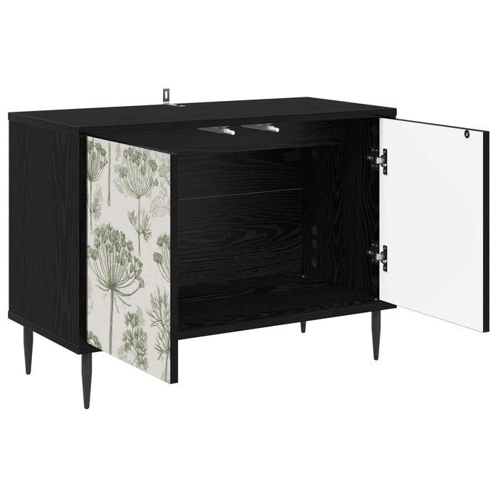 Cabinet TV GOTHA 69 x 33 x 50,5 cm Stejar Negru Lemn prelucrat WALTI