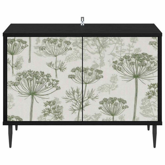 Cabinet TV GOTHA 69 x 33 x 50,5 cm Stejar Negru Lemn prelucrat WALTI