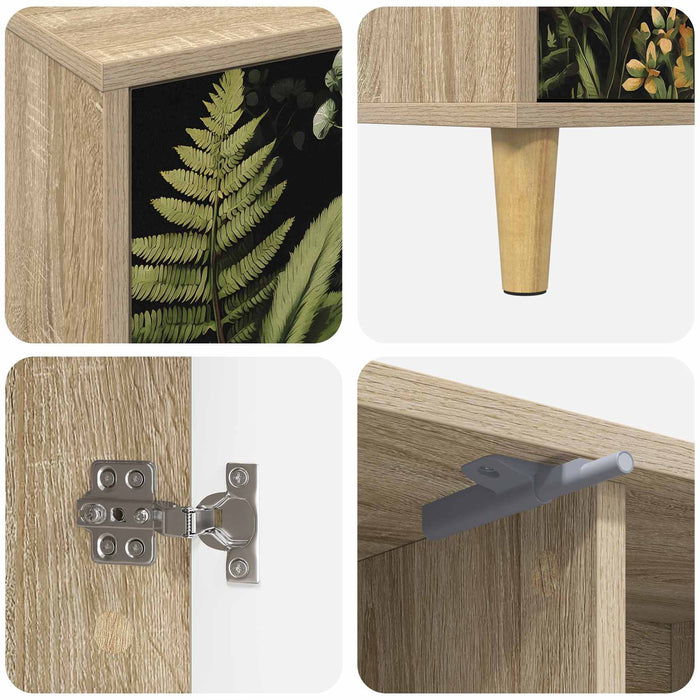 Cabinet TV RHENEN 102 x 33 x 50 cm Sonoma Lemn prelucrat WALTI