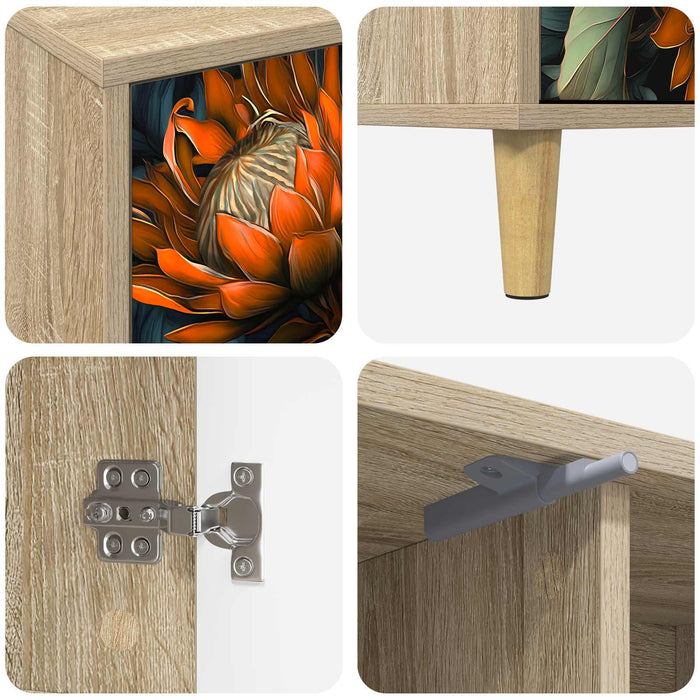 Cabinet TV LOCHEM 102 x 33 x 50 cm Sonoma Lemn prelucrat WALTI