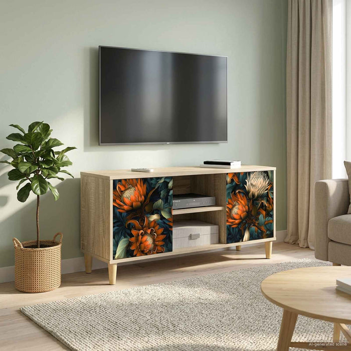 Cabinet TV LOCHEM 102 x 33 x 50 cm Sonoma Lemn prelucrat WALTI