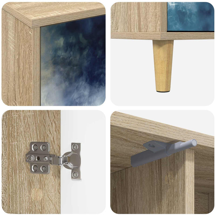 Cabinet TV RAALTE 102 x 33 x 50 cm Sonoma Lemn prelucrat WALTI