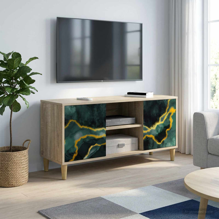 Cabinet TV WIJHE 102 x 33 x 50 cm Sonoma Lemn prelucrat - WALTI WALTI