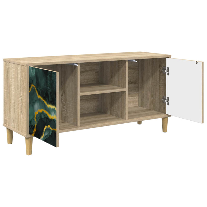 Cabinet TV WIJHE 102 x 33 x 50 cm Sonoma Lemn prelucrat WALTI