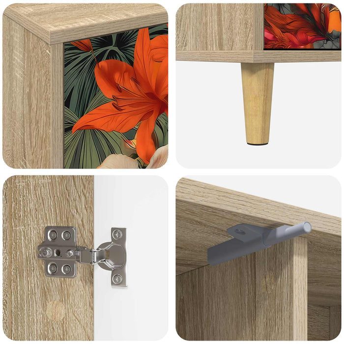 Cabinet TV GENNEP 102 x 33 x 50 cm Sonoma Lemn prelucrat WALTI