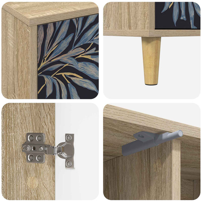 Cabinet TV DOKKUM 102 x 33 x 50 cm Sonoma Lemn prelucrat WALTI