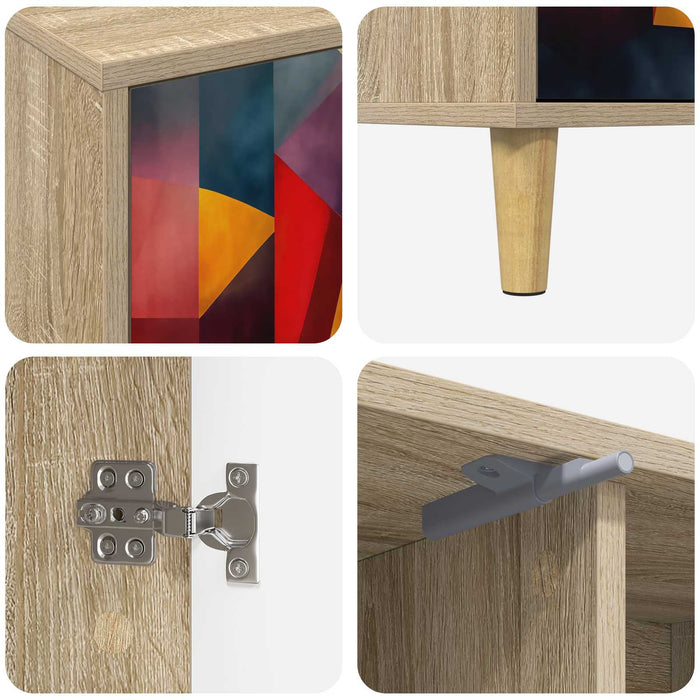 Cabinet TV HEESCH 102 x 33 x 50 cm Sonoma Lemn prelucrat WALTI