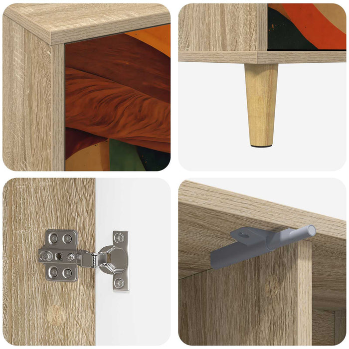 Cabinet TV BONN 102 x 33 x 50 cm Sonoma Lemn prelucrat WALTI