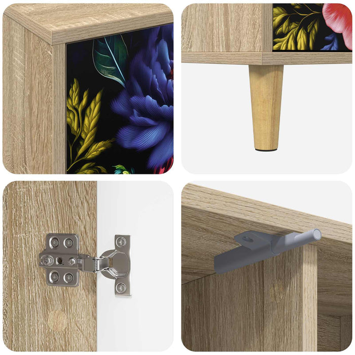 Cabinet TV KIEL 102 x 33 x 50 cm Sonoma Lemn prelucrat WALTI