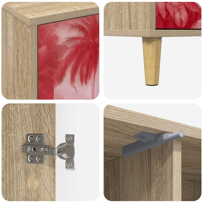 Cabinet TV AACHEN 102 x 33 x 50 cm Sonoma Lemn prelucrat WALTI