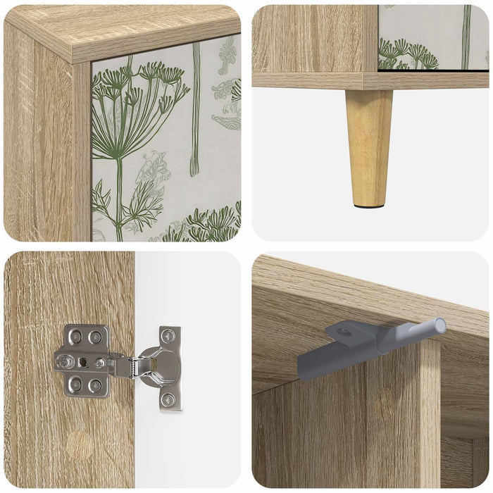 Cabinet TV GOTHA 102 x 33 x 50 cm Sonoma Lemn prelucrat WALTI