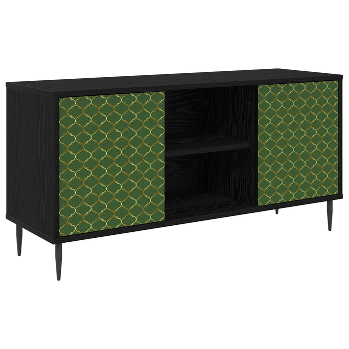 Cabinet TV GELEEN 102 x 33 x 51 cm Stejar Negru Lemn prelucrat WALTI