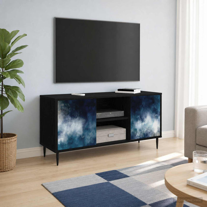 Cabinet TV RAALTE 102 x 33 x 51 cm Stejar Negru Lemn prelucrat - WALTI WALTI