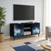 Cabinet TV RAALTE 102 x 33 x 51 cm Stejar Negru Lemn prelucrat - WALTI WALTI