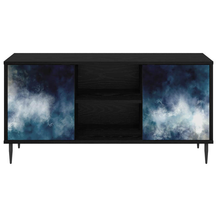 Cabinet TV RAALTE 102 x 33 x 51 cm Stejar Negru Lemn prelucrat WALTI