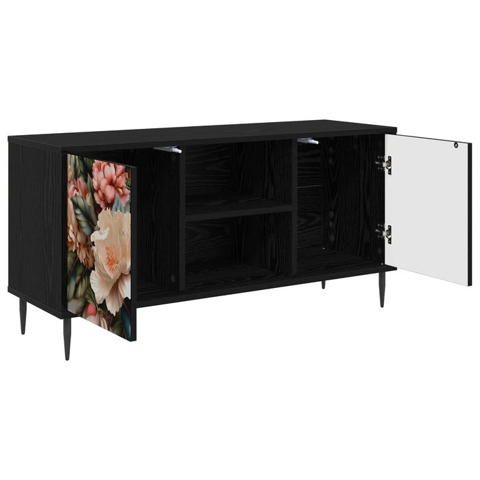 Cabinet TV BORNE 102 x 33 x 51 cm Stejar Negru Lemn prelucrat WALTI