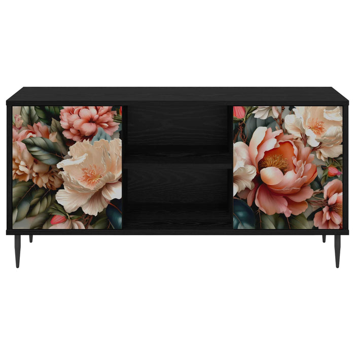 Cabinet TV BORNE 102 x 33 x 51 cm Stejar Negru Lemn prelucrat WALTI