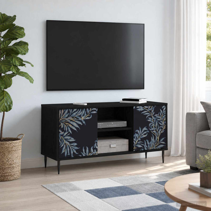 Cabinet TV DOKKUM 102 x 33 x 51 cm Stejar Negru Lemn prelucrat - WALTI WALTI
