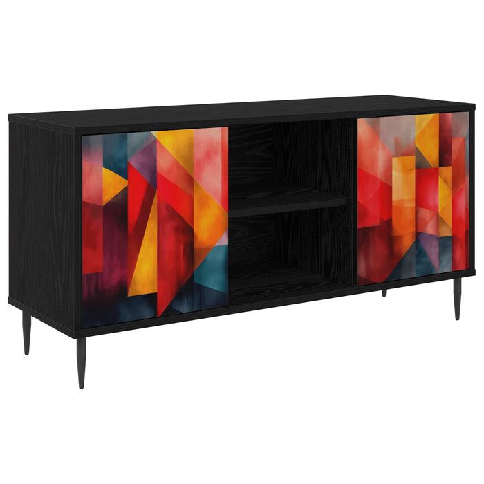 Cabinet TV HEESCH 102 x 33 x 51 cm Stejar Negru Lemn prelucrat WALTI