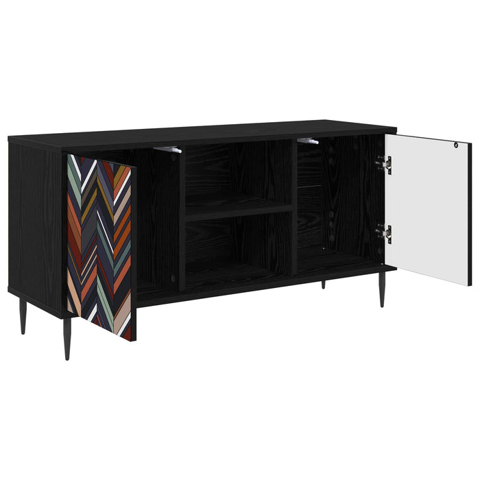 Cabinet TV OMMEN 102 x 33 x 51 cm Stejar Negru Lemn prelucrat WALTI