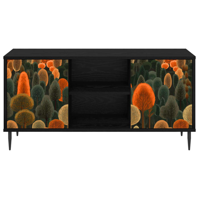 Cabinet TV ZAANDAM 102 x 33 x 51 cm Stejar Negru Lemn prelucrat WALTI