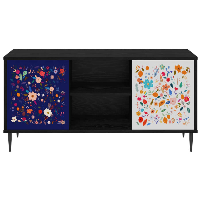 Cabinet TV MAINZ 102 x 33 x 51 cm Stejar Negru Lemn prelucrat WALTI
