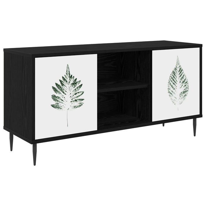 Cabinet TV HANAU 102 x 33 x 51 cm Stejar Negru Lemn prelucrat WALTI