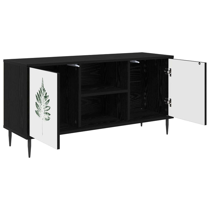 Cabinet TV HANAU 102 x 33 x 51 cm Stejar Negru Lemn prelucrat WALTI