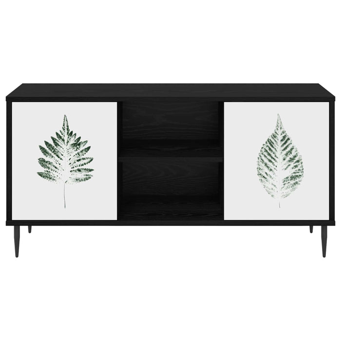 Cabinet TV HANAU 102 x 33 x 51 cm Stejar Negru Lemn prelucrat WALTI
